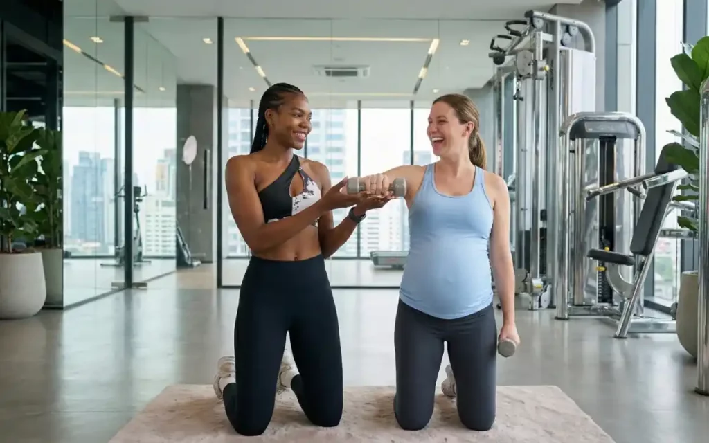 Pre & Postnatal Training Dubai with female Personal Trainer Rozzie Kinyua