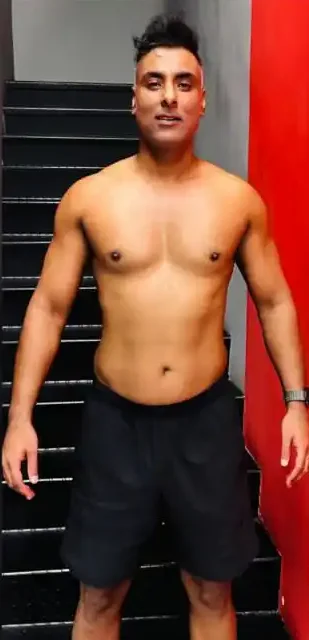 Ali after 36 weeks of personal training with nutrition guidance at Fit with Rozzie in Dubai