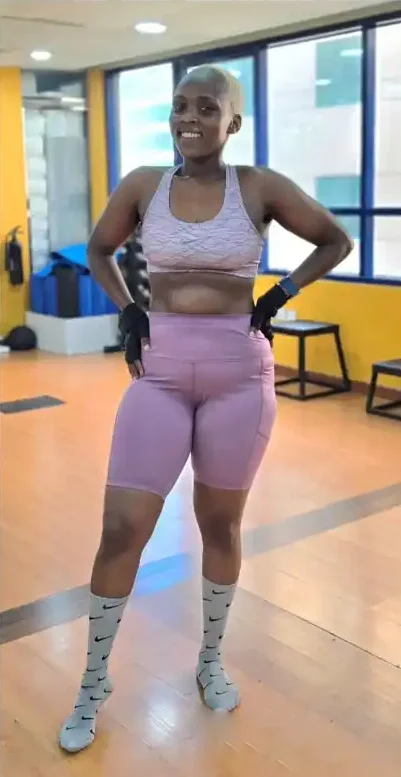 Sharon after 36 weeks of personal training with nutrition guidance at Fit with Rozzie in Dubai